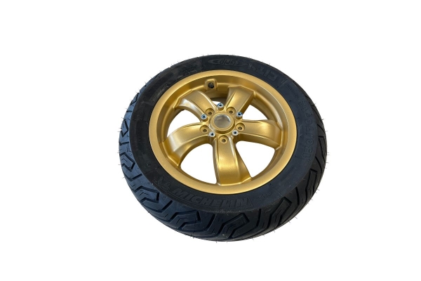 1 Paar Original goldene Vespa Felgen mit Michelin Reifen